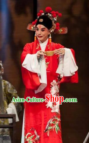 Chinese Kun Opera Young Male Nan Ke Dream Garment and Headwear Kunqu Opera Costumes Bridegroom Wedding Apparels Clothing