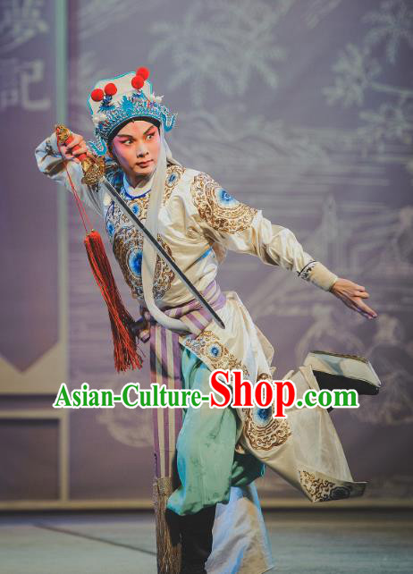 Chinese Kun Opera Wusheng Nan Ke Dream Garment and Headwear Kunqu Opera Martial Male Costumes Takefu Apparels Clothing