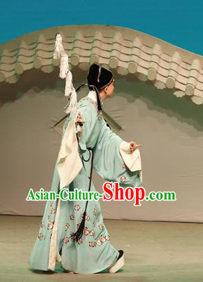 On A Wall and Horse Chinese Kun Opera Xiaosheng Pei Shaojun Garment Costumes and Headwear Kunqu Opera Young Male Scholar Apparels Clothing