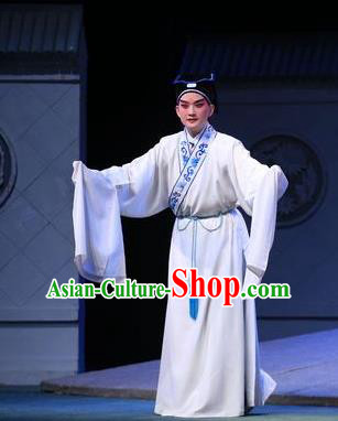 Chinese Kun Opera Xiaosheng Number One Scholar Zhang Xie Garment Costumes and Headwear Kunqu Opera Young Male Apparels Clothing