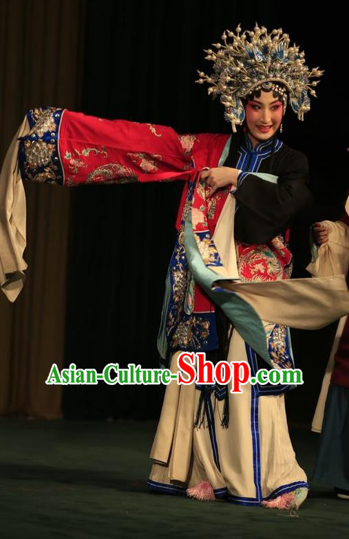 Chinese Kun Opera Actress Dress Apparels Costumes and Headdress Lan Ke Mountain Kunqu Opera Hua Tan Garment