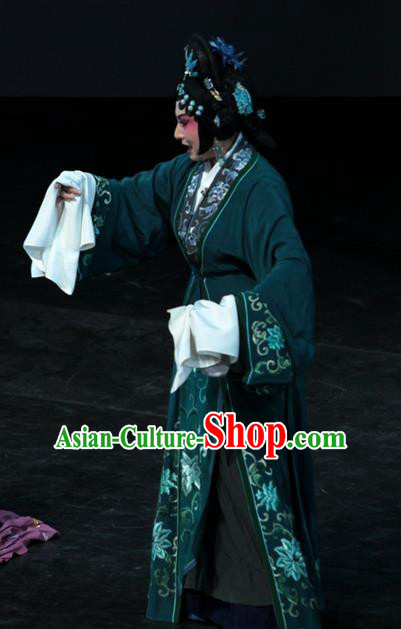 Chinese Kun Opera Countess Wang Apparels Costumes and Headpieces Dream of Red Mansions Kunqu Opera Noble Dame Dress Garment