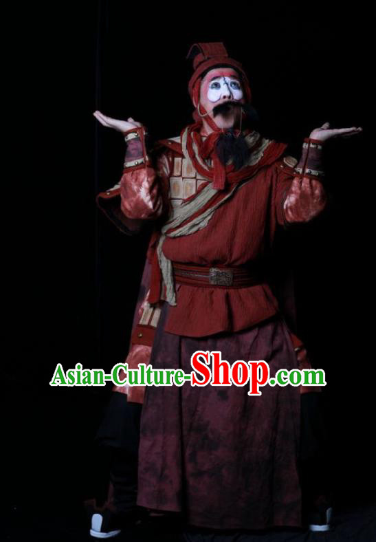Meng Jiangnv Sends Winter Clothes Chinese Kun Opera Chou Garment Costumes and Headwear Kunqu Opera Clown Apparels Clothing
