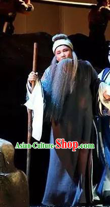 Meng Jiangnv Sends Winter Clothes Chinese Kun Opera Laosheng Garment Costumes and Headwear Kunqu Opera Elderly Man Apparels Clothing