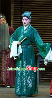 Chinese Kun Opera Scholar Apparels Garment Costumes and Headwear the Legend of Washing the Silk Gauze Kunqu Opera Young Male Niche Clothing