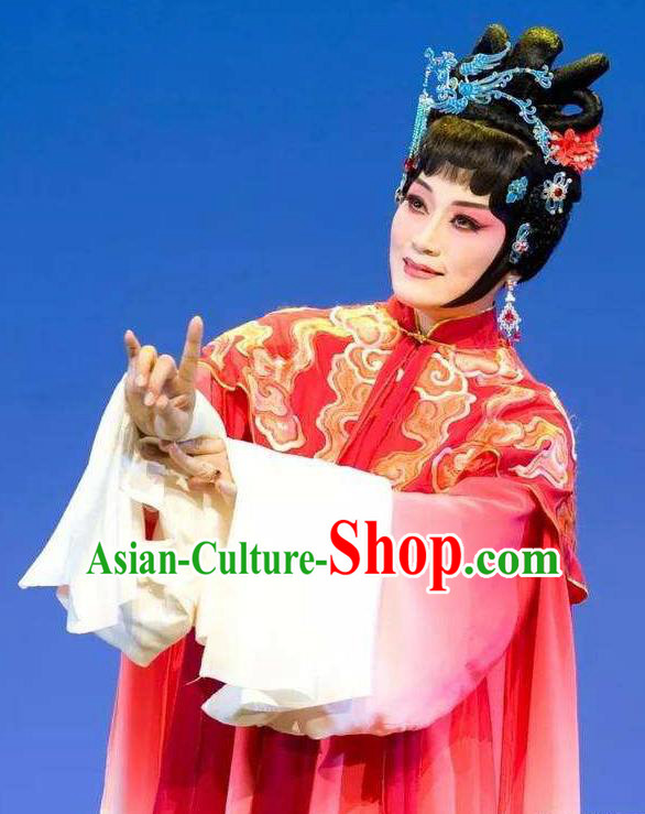 Chinese Kun Opera Empress the Dream of Xiang Fei Dress Apparels Costumes and Headpieces Kunqu Opera Hua Tan Queen E Huang Garment