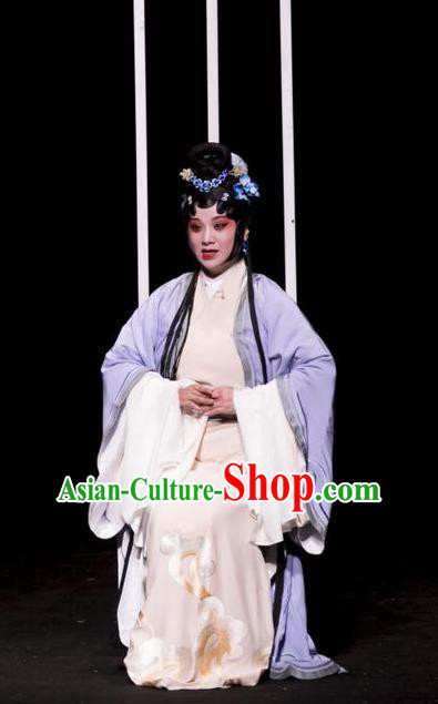 Chinese Kun Opera Young Lady Apparels Costumes and Headpieces Romance Juliet Kunqu Opera Hua Tan Diva Dress Garment