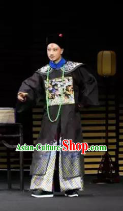 Gu Yanwu Chinese Qing Dynasty Official Apparels and Headwear Kunqu Opera Minister Garment Costumes