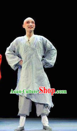 Si Sheng Yuan Chinese Kun Opera Xiaosheng Apparels Kunqu Opera Young Male Garment Monk Yu Tong Costumes