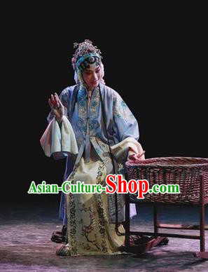 Chinese Kun Opera Hua Tan Apparels Costumes and Headdress Kunqu Opera Tu An Gu Young Lady Dress Actress Princess Garment