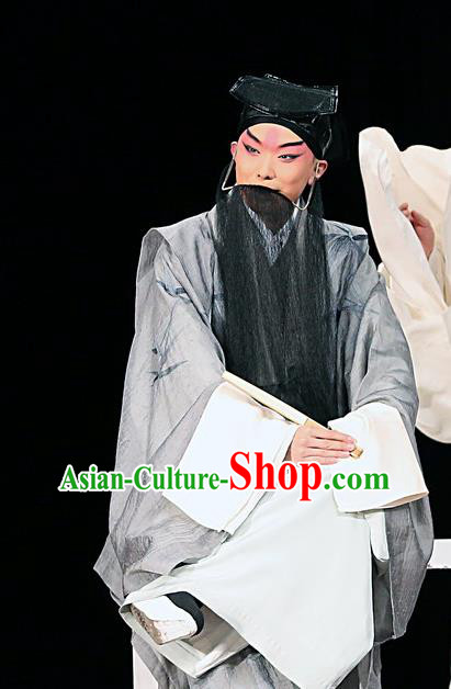 Blossoms on A Spring Moonlit Night Chinese Kun Opera Elderly Male Costumes and Headwear Kunqu Opera Laosheng Garment Calligrapher Zhang Xu Apparels