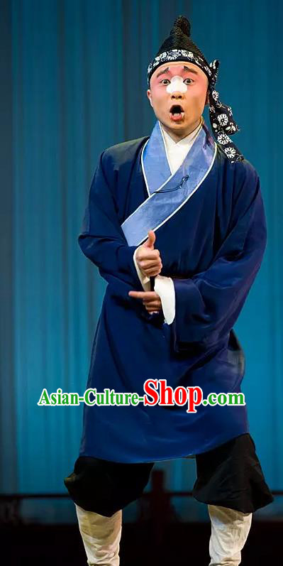 Xiu Ru Ji Chinese Kun Opera Figurant Chou Costumes and Headwear Kunqu Opera Clown Male Garment Apparels