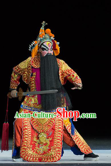 Continue the Pipa Chinese Kun Opera Martial Male Costumes and Headwear Kunqu Opera General Garment Apparels