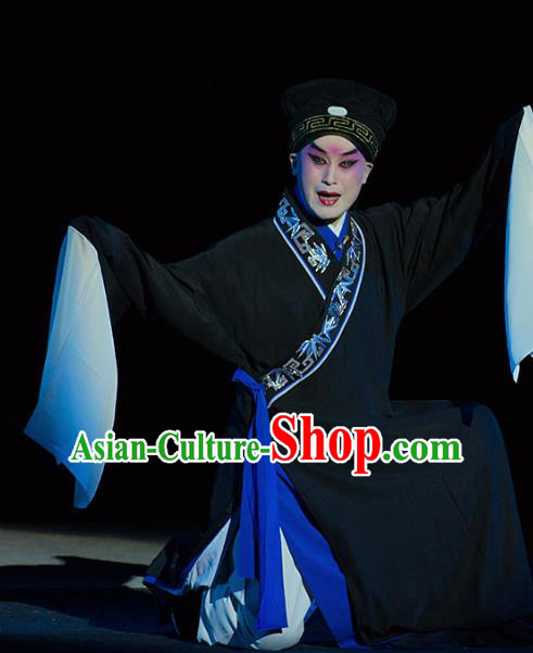 Chinese Kun Opera Young Man Continue the Pipa Costumes and Headwear Kunqu Opera Scholar Garment Xiaosheng Apparels