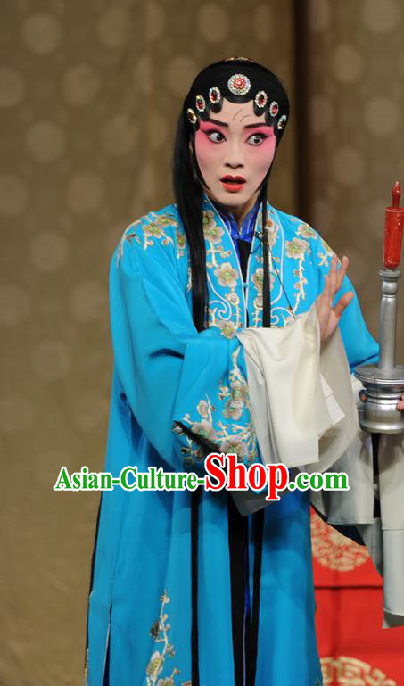 Chinese Kun Opera Distress Maiden Costumes Apparels and Headpieces Yu Jia Le Traditional Kunqu Opera Young Female Ma Yaocao Dress Garment