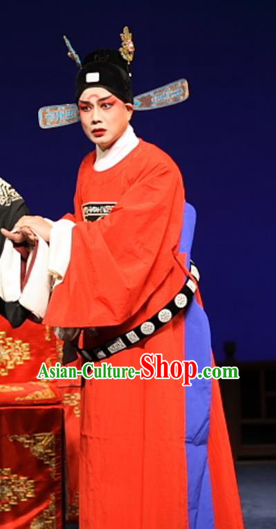 Feng Zheng Wu Chinese Kun Opera Young Male Apparels Costumes and Headwear Kunqu Opera Scholar Han Qi Garment Clothing
