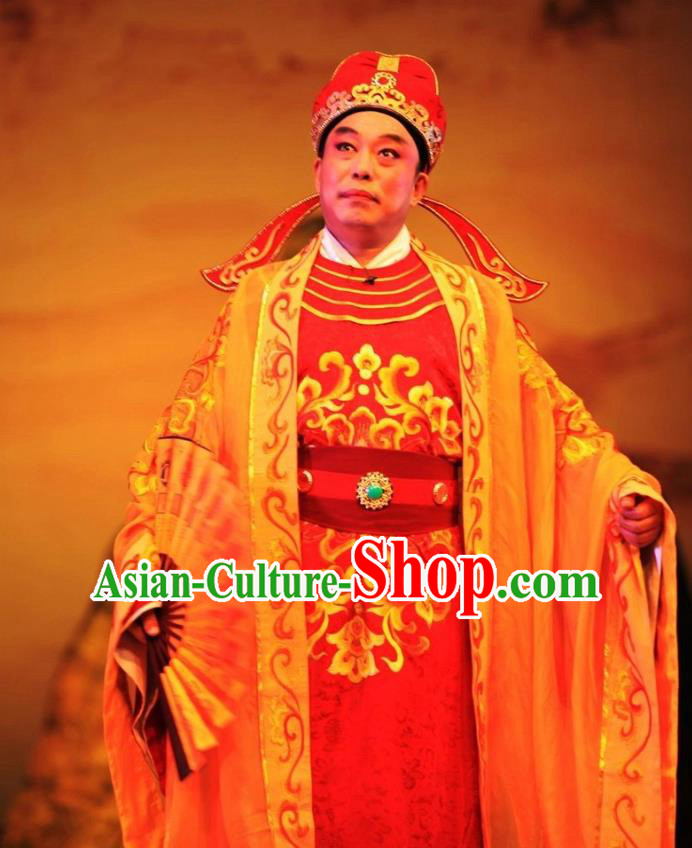 Chuan Deng Chinese Huangmei Opera Young Male Apparels Costumes Kunqu Opera Scholar Garment Clothing and Headwear