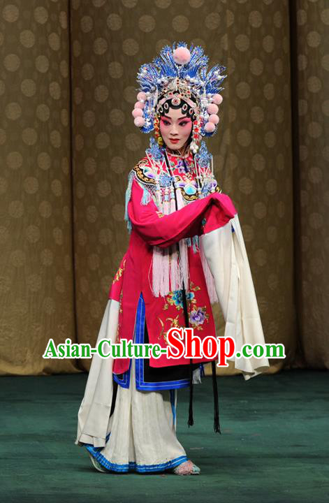 Chinese Kun Opera Hua Tan Costumes Apparels and Headdress Yu Jia Le Traditional Kunqu Opera Court Lady Dress Garment