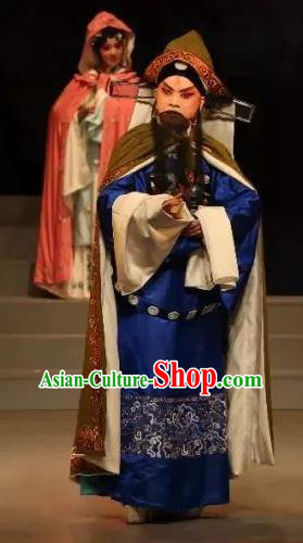 Zhu Meng Ji Chinese Kun Opera Old Man Tang Xianzu Costumes and Headwear Kunqu Opera Garment Elderly Male Apparels