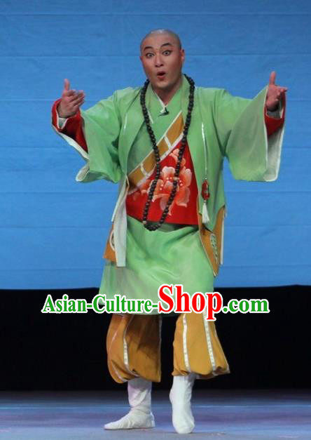 Escaping From the Temple Chinese Huangmei Opera Youth Monk Apparels Costumes Kunqu Opera Young Male Garment Clothing