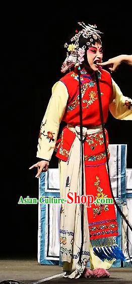 Traditional Chinese Kun Opera Young Lady Costumes and Headdress The Legend of Hairpin Kunqu Opera Xiaodan Garment Maidservant Apparels