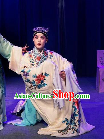 Before The Fall Chinese Kun Opera Xiaosheng Li Shanfu Apparels Costumes and Headwear Kunqu Opera Garment Scholar Clothing