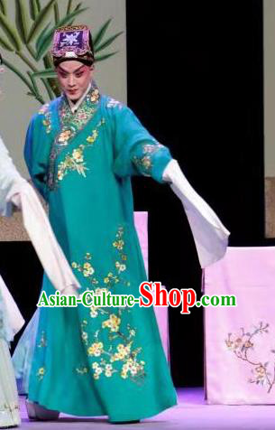 Before The Fall Chinese Kun Opera Young Male Xiaosheng Apparels Costumes and Headwear Kunqu Opera Garment Scholar Li Shanfu Clothing