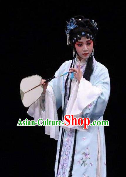 Chinese Shaoxing Opera Hua Tan Dress Yue Opera The Arrogant Princess Apparels Garment Sheng Ping Costumes and Headpieces