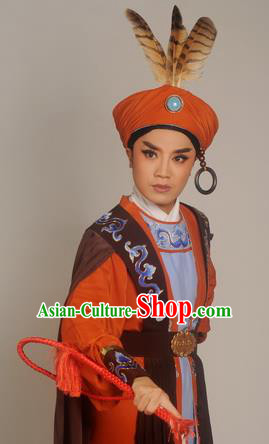 Chinese Shaoxing Opera Garment Classical Yue Opera Desert Prince Apparels Young Male Costumes and Hat