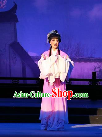 Chinese Huangmei Opera Actress Feng Suzhen Costumes and Headdress Female Consort Prince Traditional Anhui Opera Dress Garment Hua Tan Apparels