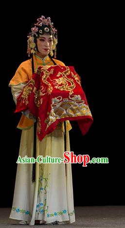 Chinese Huangmei Opera Xiaodan Garment Costumes and Headpieces Luo Pa Ji Traditional Anhui Opera Young Lady Dress Apparels