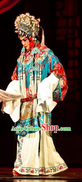 Chinese Huangmei Opera Court Princess Garment Costumes and Headdress Female Consort Prince Traditional Anhui Opera Actress Dress Apparels