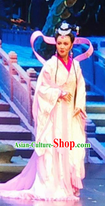 Chinese Huangmei Opera Daughter of Dragon Garment Princess Yun Hua Costumes and Headpieces Traditional Anhui Opera Hua Tan Dress Apparels