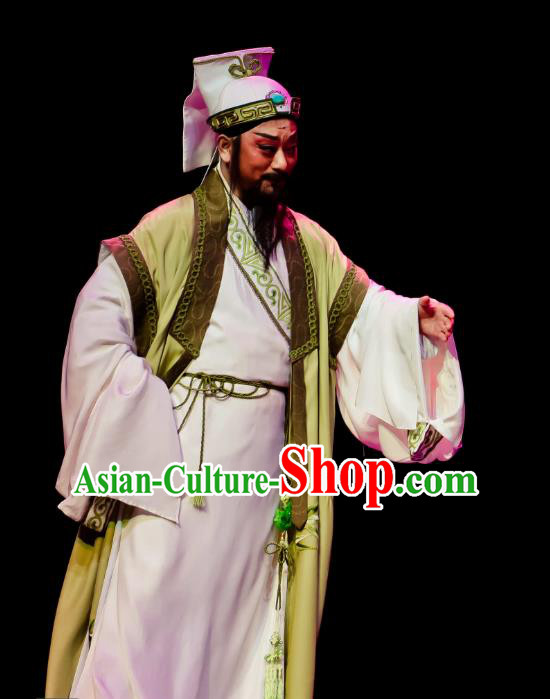 Chinese Huangmei Opera Ji Mo Han Qing Garment Costumes and Headwear An Hui Opera Dramaturge Guan Hanqing Apparels Clothing