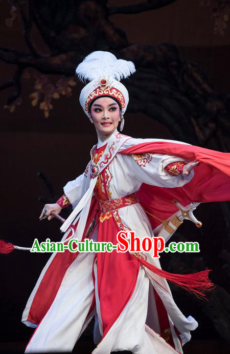 Chinese Shaoxing Opera Young Man Garment Classical Yue Opera Desert Prince Niche Luo Lan Apparels Costumes and Headpiece