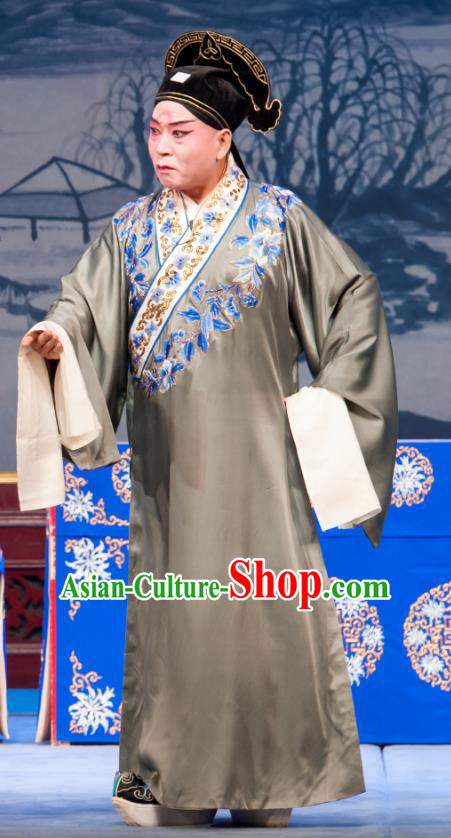 Geng Niang Chinese Ping Opera Scholar Costumes and Headwear Pingju Opera Xiaosheng Jin Dayong Apparels Clothing