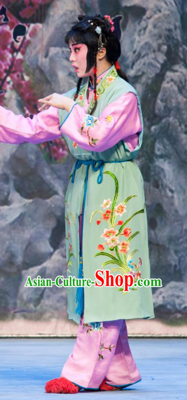 Chinese Ping Opera Xiaodan Costumes and Headpieces Traditional Pingju Opera Geng Niang Young Lady Dress Garment Apparels