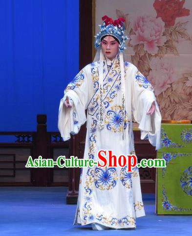 Zhu Hen Ji Chinese Ping Opera Wusheng Young Male Costumes and Headwear Pingju Opera Martial Male Zhu Chundeng Apparels Clothing