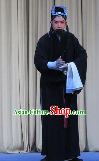 Chinese Ping Opera Laosheng Costumes and Headwear Yu Gong Case Pingju Opera Elderly Man Yu Chenglong Apparels Clothing