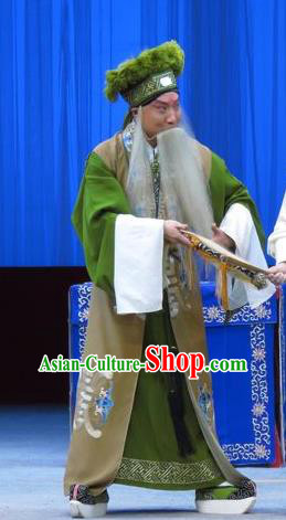 Liu Ling Drunk Chinese Ping Opera Laosheng Costumes and Headwear Pingju Opera Apparels Elderly Male Du Kang Clothing