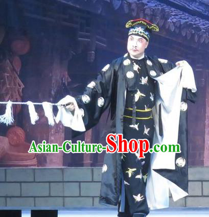 Bao Gong San Kan Butterfly Dream Chinese Ping Opera Wusheng Costumes and Headwear Pingju Opera Apparels Martial Male Clothing