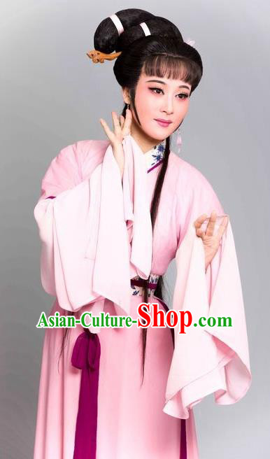 The Story of Hairpin Chinese Shaoxing Opera Civilian Female Dress Apparels Yue Opera Costumes Qian Yulian Garment and Headpieces