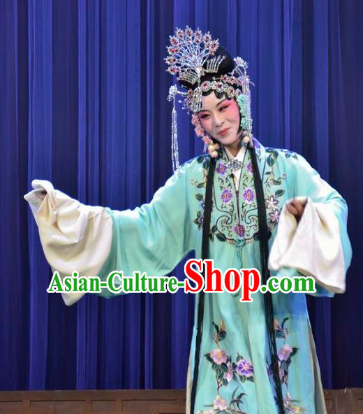 Chinese Ping Opera Cha Ping Ji Young Female Apparels Costumes and Headpieces Traditional Pingju Opera Hua Tan Gong Xiuying Dress Garment