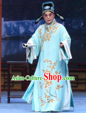 Xue Yu Bing Shuang Chinese Ping Opera Scholar Shang Lin Costumes and Headwear Pingju Opera Young Male Apparels Niche Robe Clothing