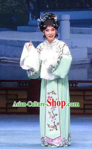 Chinese Ping Opera Actress Hua Tan Apparels Costumes and Headpieces Xue Yu Bing Shuang Traditional Pingju Opera Diva Qin Xuemei Dress Garment