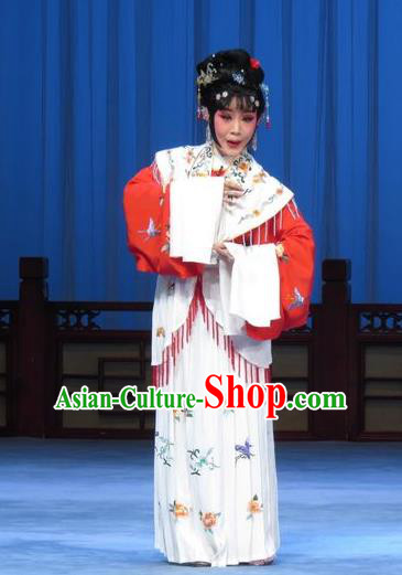 Chinese Ping Opera Actress Costumes Apparels and Headpieces Xue Yu Bing Shuang Traditional Pingju Opera Diva Ai Yu Dress Young Lady Garment