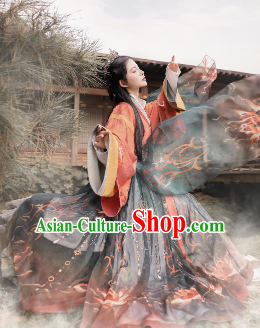 Chinese Ancient Imperial Consort Hanfu Dress Apparels Traditional Jin Dynasty Noble Female Historical Costumes for Women