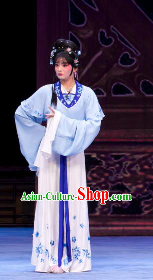 Chinese Ping Opera Young Lady Apparels Costumes and Headpieces Nao Yan Fu Traditional Pingju Opera Diva Dress Garment