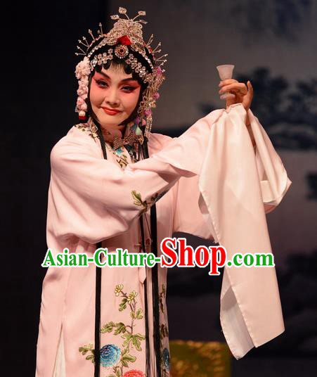 Chinese Ping Opera Young Female Yang Yuying Apparels Costumes and Headpieces Remember Back to the Cup Traditional Pingju Opera Diva Dress Garment