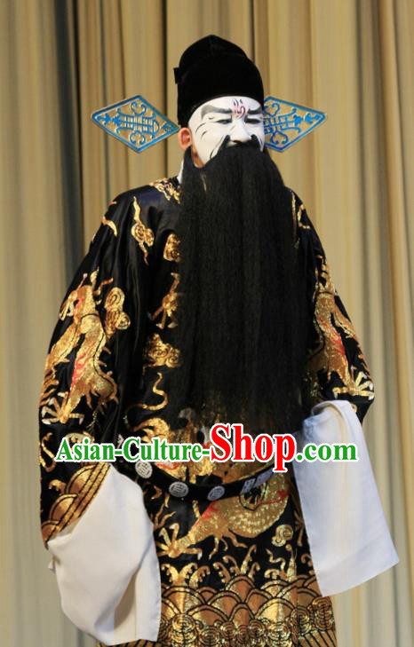 Linjiang Post Chinese Ping Opera Elderly Male Costumes and Headwear Pingju Opera Laosheng Apparels Official Clothing